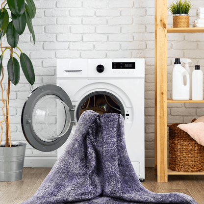 Maval Anthracite Washable Area Rug 6x9