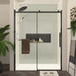 S-RM6076TB 56-60"W x 76"H Sliding Shower Door, 8mm Frameless Glass Shower Door with Matte