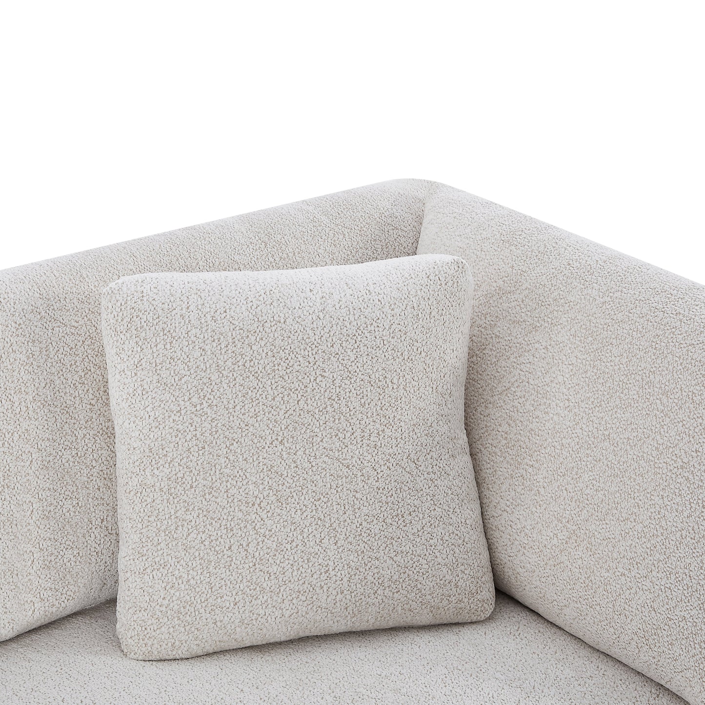 83.5" Modern Flared Arms Sofa (Beige)