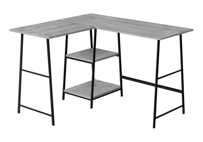 L-Shape Corner Computer Desk with Storage Shelves