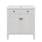 Vintage Bathroom Vanity With Sink, Rustic Cabinet With Soft Close Doors