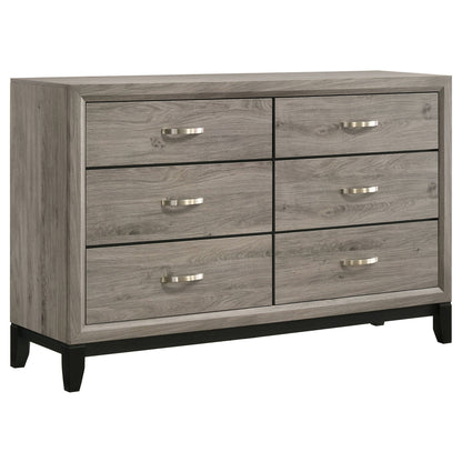Valen 6-drawer Bedroom Dresser Cabinet Light Taupe