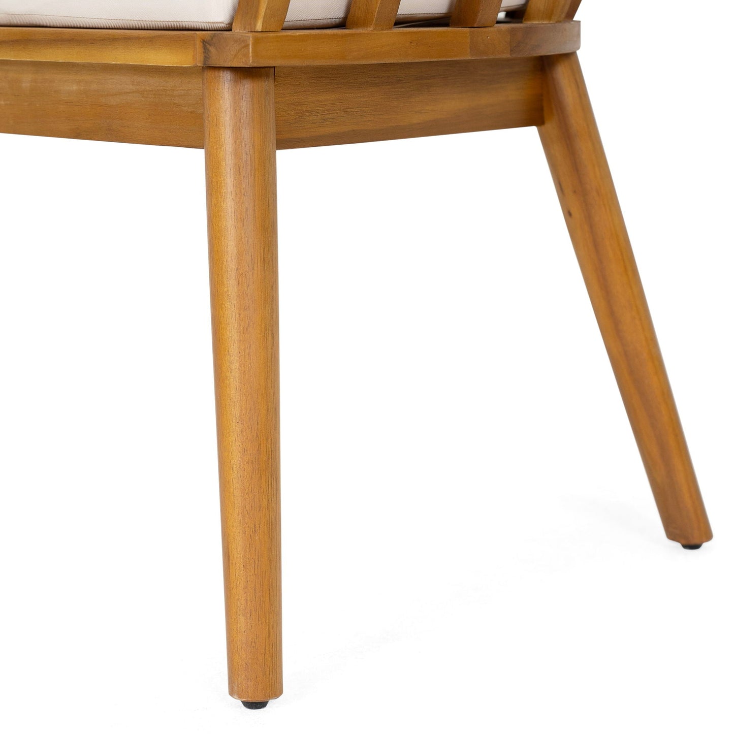 Klismos Dining Armchair (Set of 2) - Teak / Beige