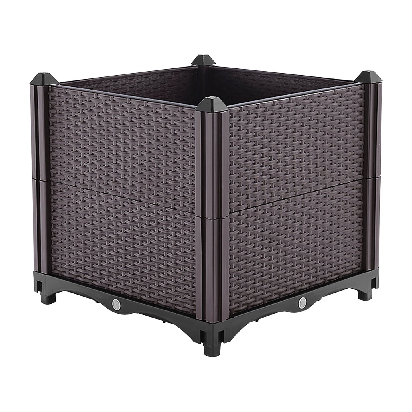 Raised Garden Bed Plant Growth Box with Self-watering System for Garden Patio Balcony Elevated Planter Box for Flowers Vegetables Herbs