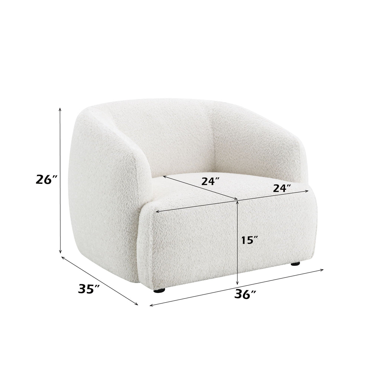 Lucifer - Chair - White Shimmer Chenille