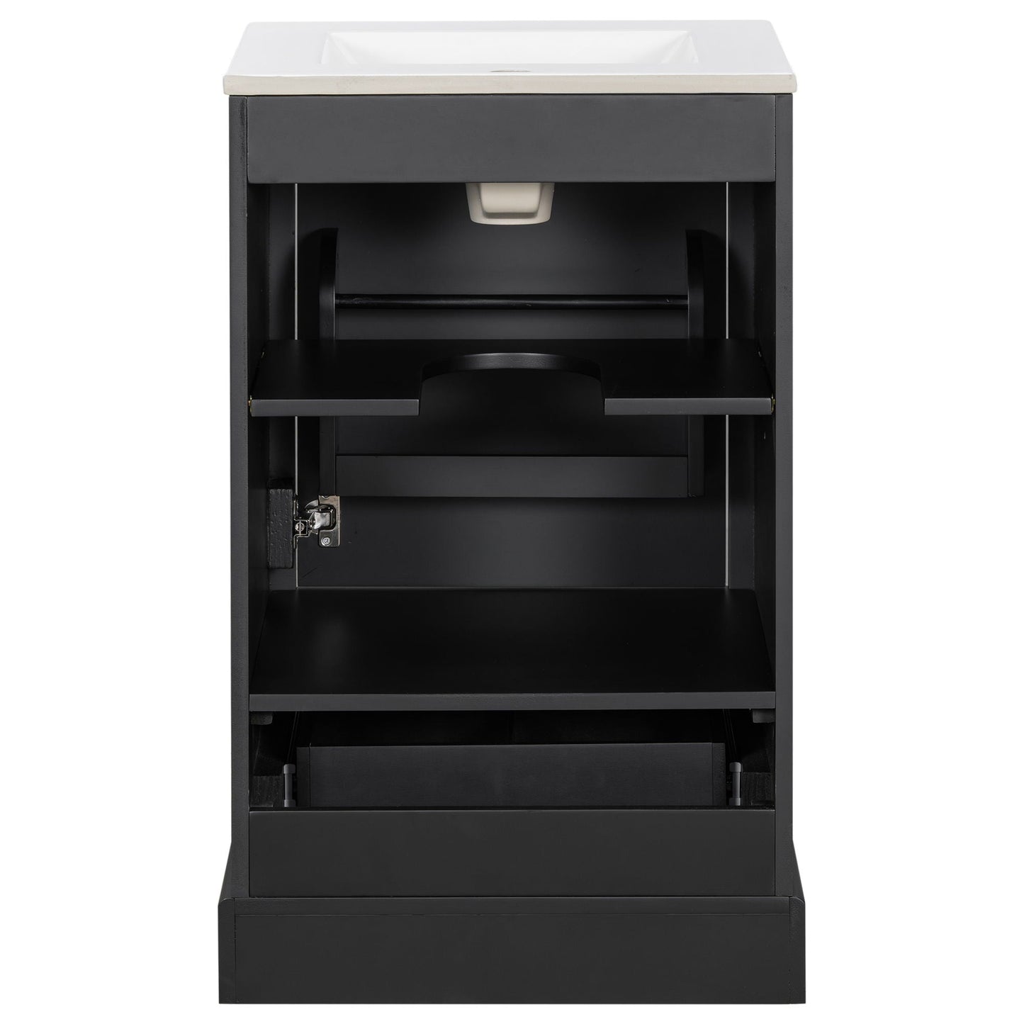 Bathroom Vanity With Sink, Soft Close Door, Adjustable U-Shaped Shelf