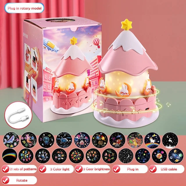 Creative Atmosphere Starry Sky Lights Music Music Music Box