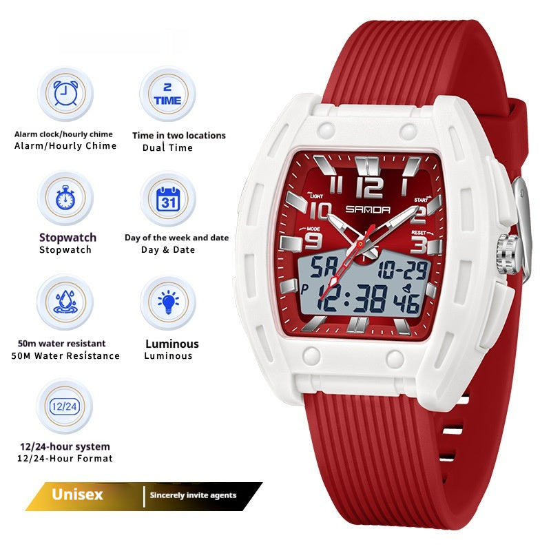 A Sporty Stylish And Energetic Unisex Bucket-style Wristwatch