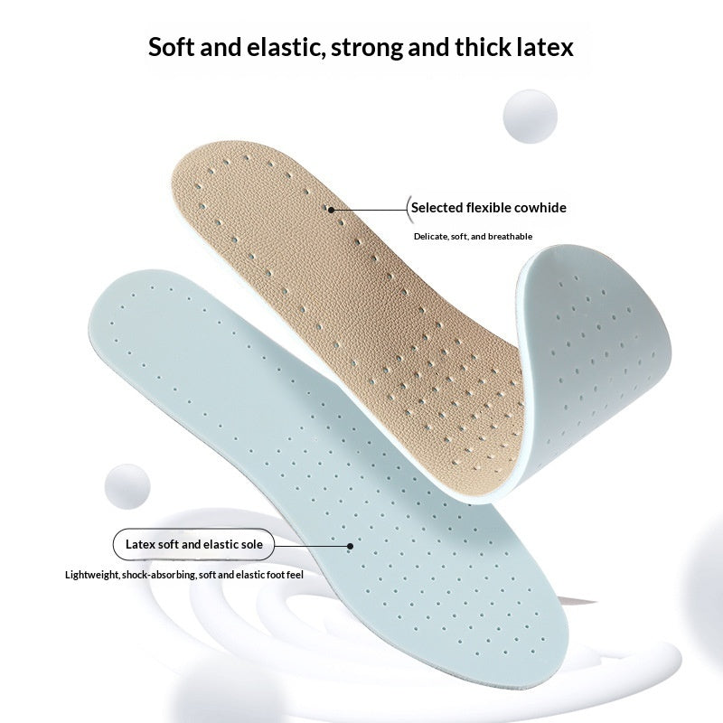 High-elastic Odor-resistant Leather Summer Thin Insoles