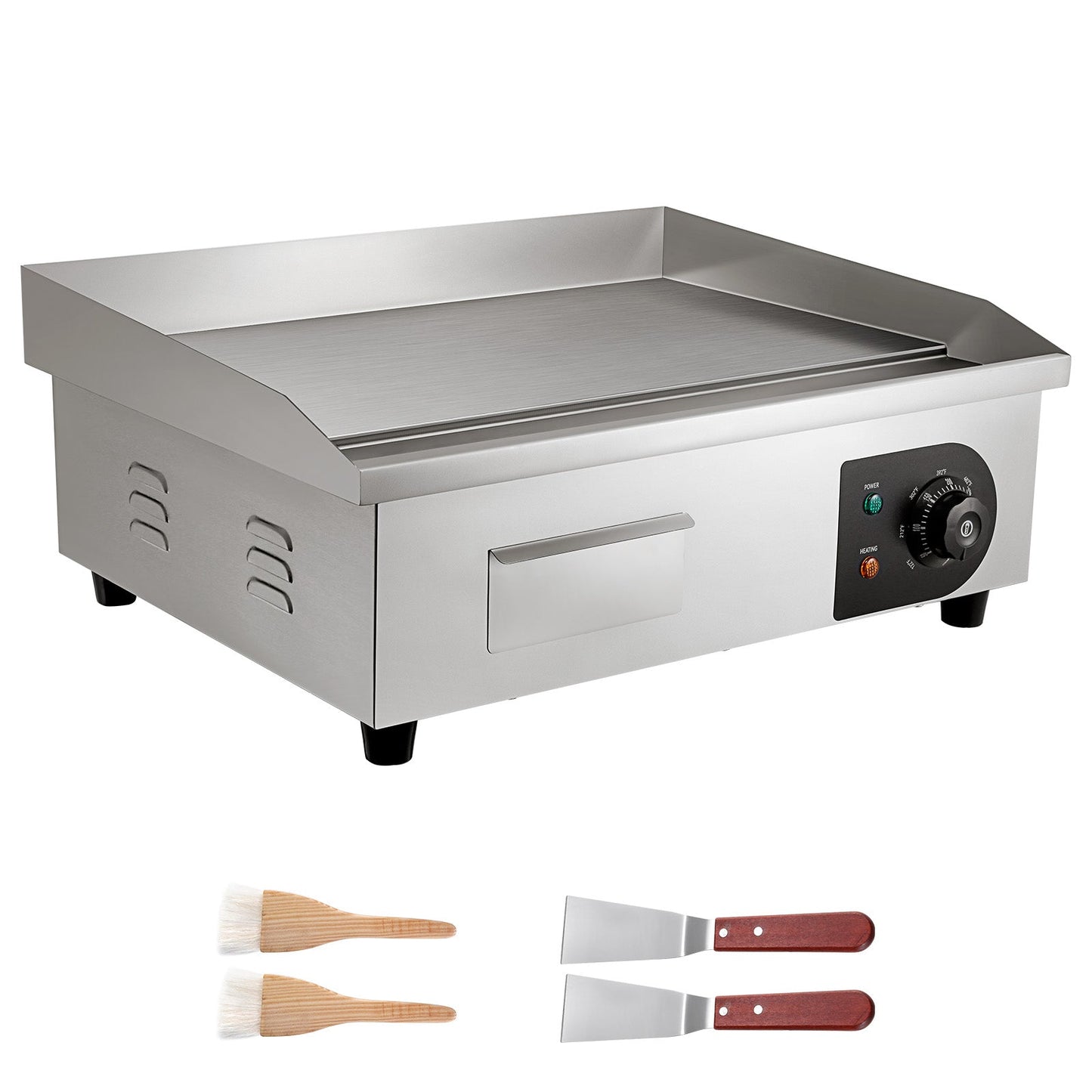 Commercial Electric Griddle, 21 x 11.8 Inch, 1750W