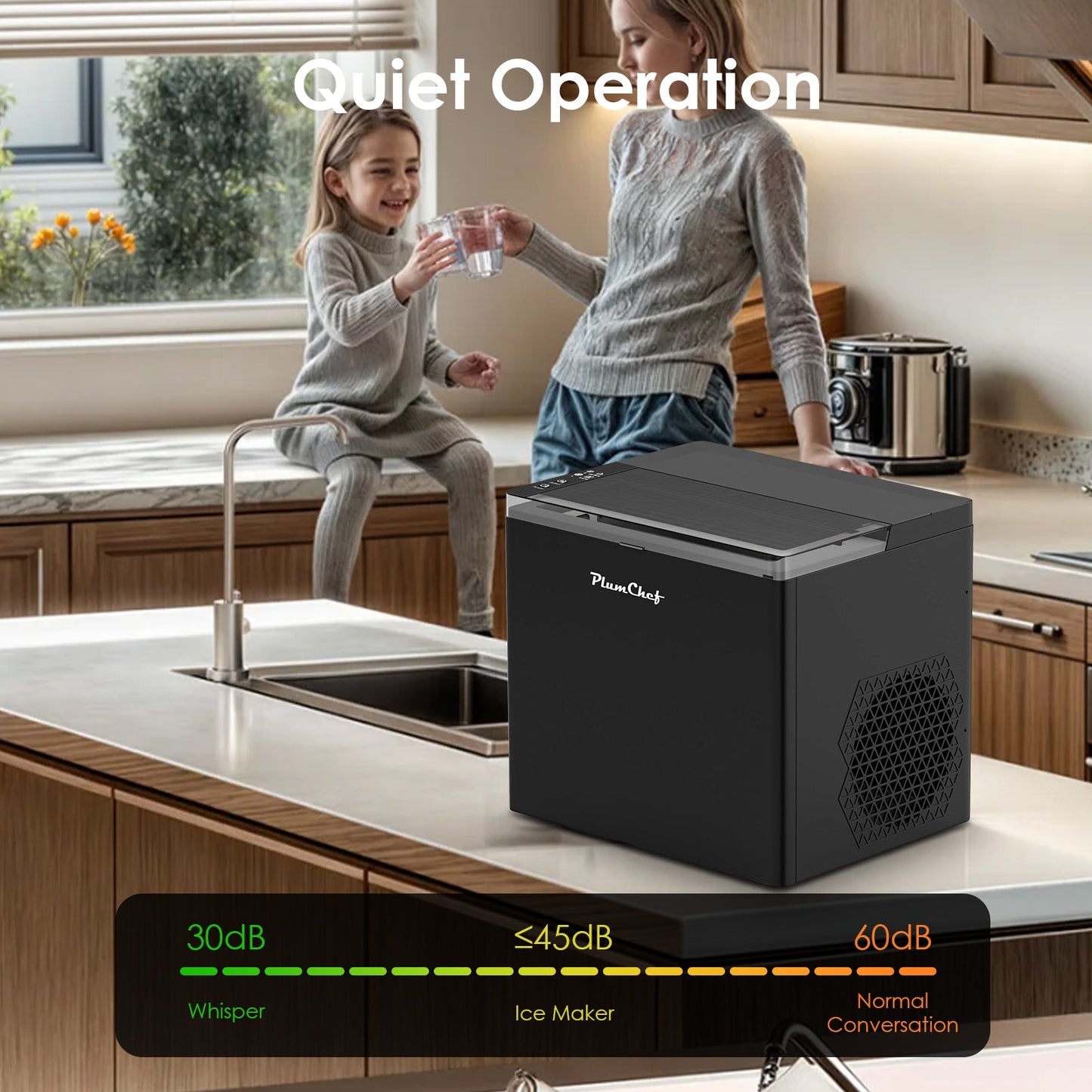 Bullet Ice Maker Machine Countertop