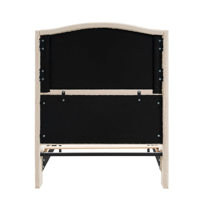 Platform Bed Frame With Tall Headboard And High Footboard