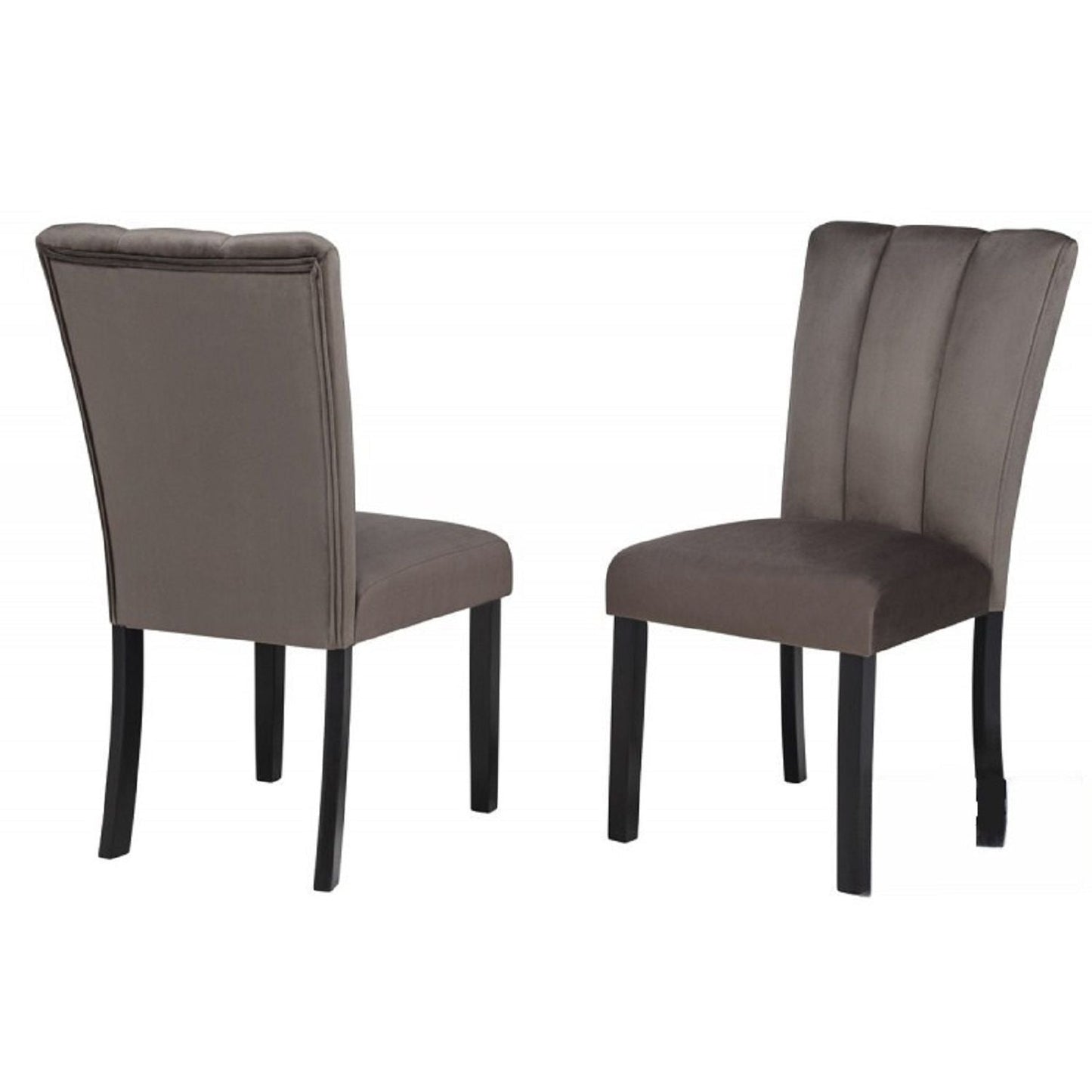 Dining Chairs With Pedestal Base (Set of 2) - Black / Brown