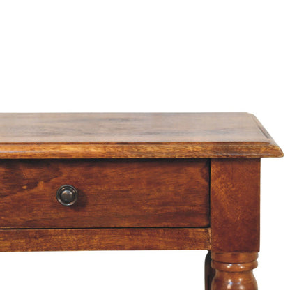 Turned Legs Drawer Table
