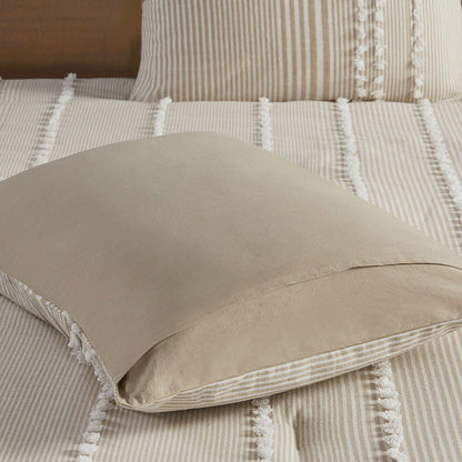 Full/Queen 3 Piece Cotton Yarn Dyed Comforter Set