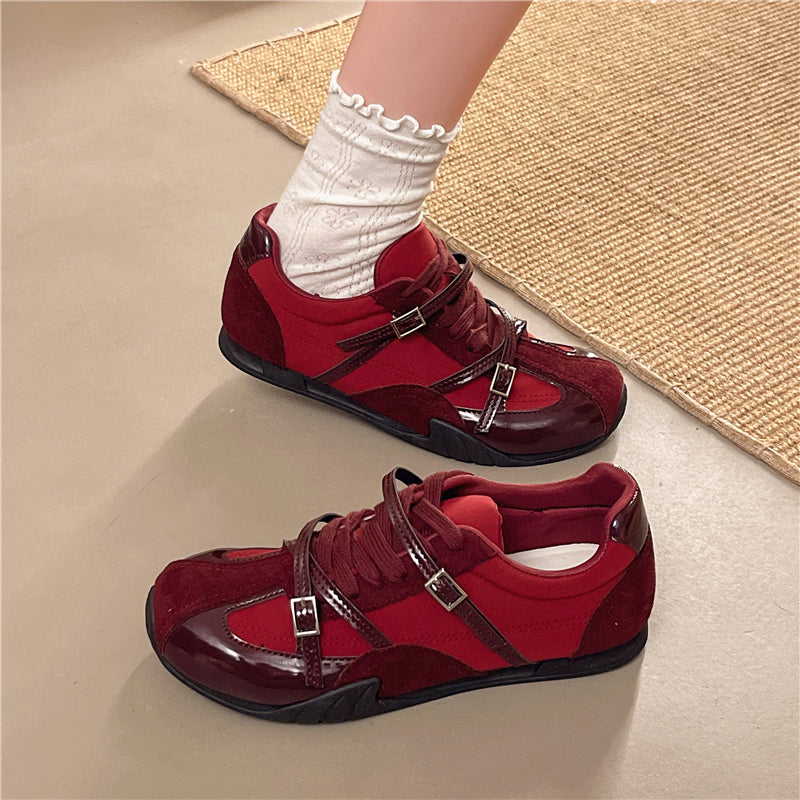 2026 New Flat Breathable Mesh Agon Shoes Women's Casual Sports Shoes Versatile German Training Shoes Women's Single Shoes Trendy