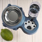 Double Bowl Ceramic Pet Automatic Dog Water Bowl Stainless Steel Cat Bowl