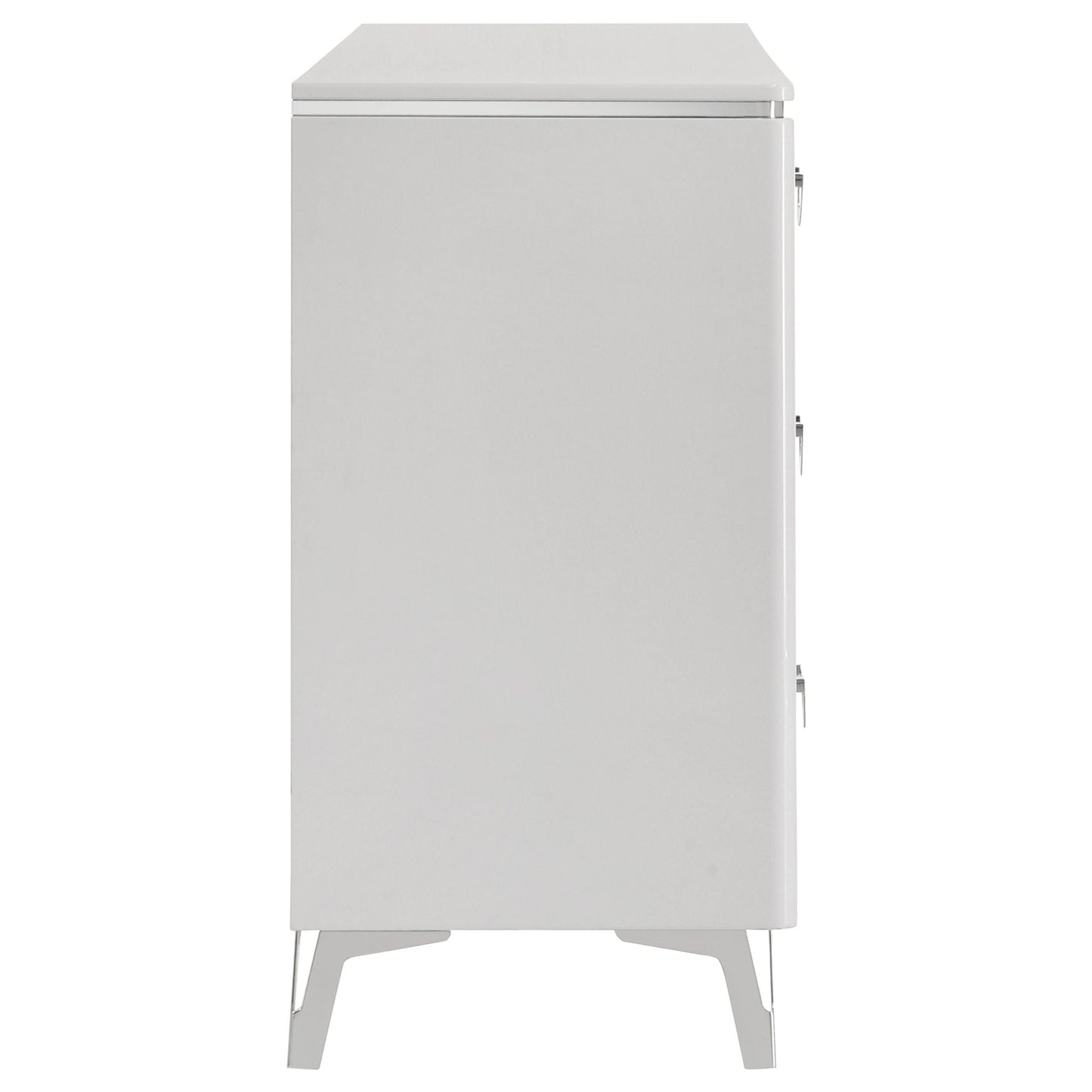 Cassia 6-drawer Bedroom Dresser Cabinet White High Gloss