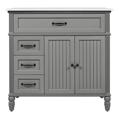 Bathroom Vanity With Sink, Freestanding Cabinet & Drawers