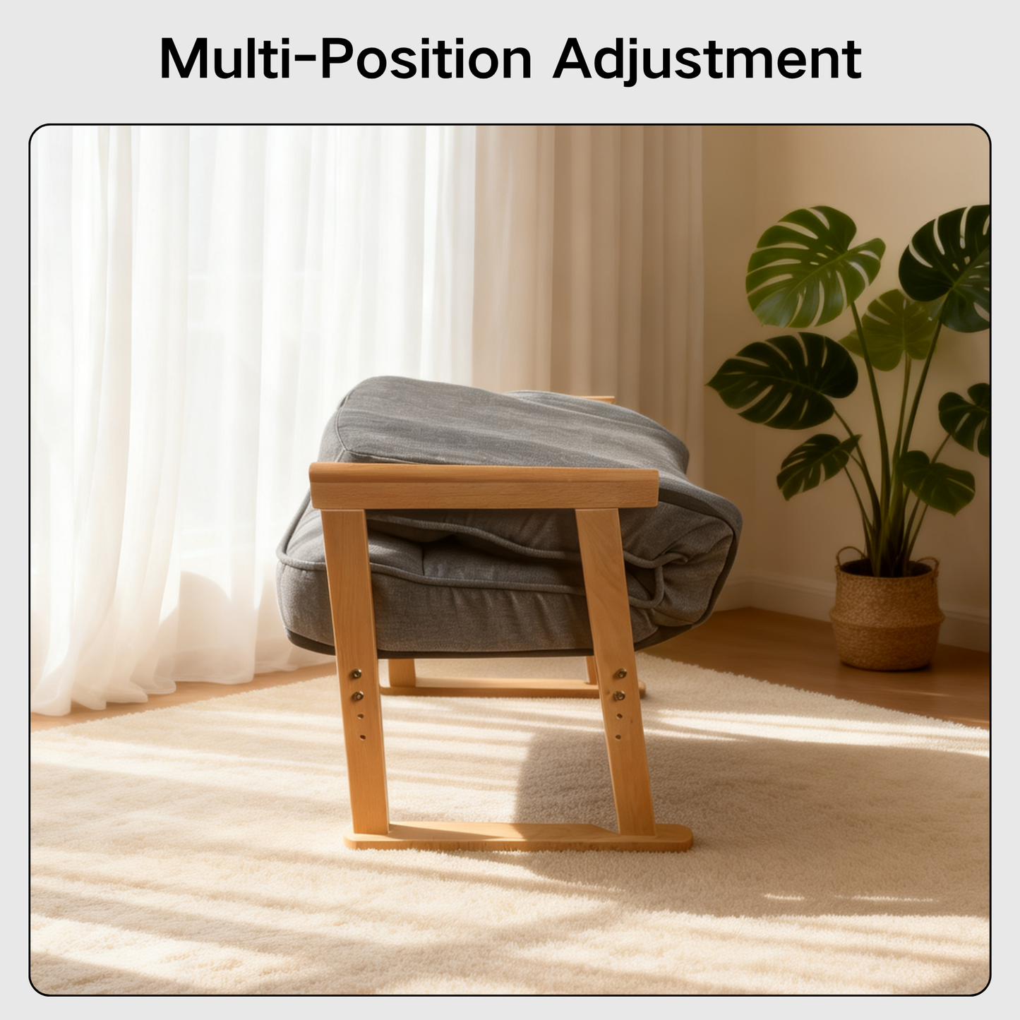 Modern Adjustable Lounge Chair with Three-Level Lumbar Adjustment