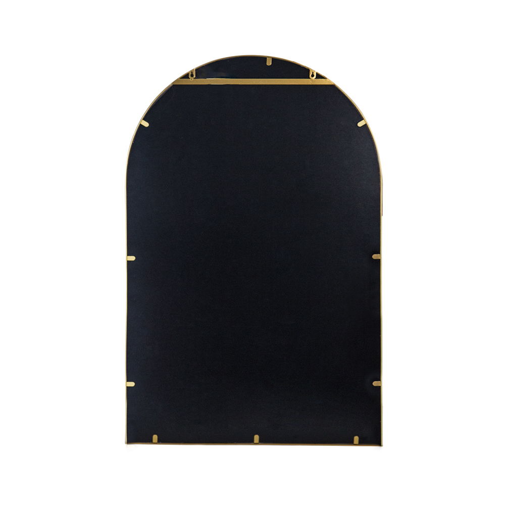 Arched Mirror With Metal Frame, Wall Mirror For Living Room Bedroom Entryway