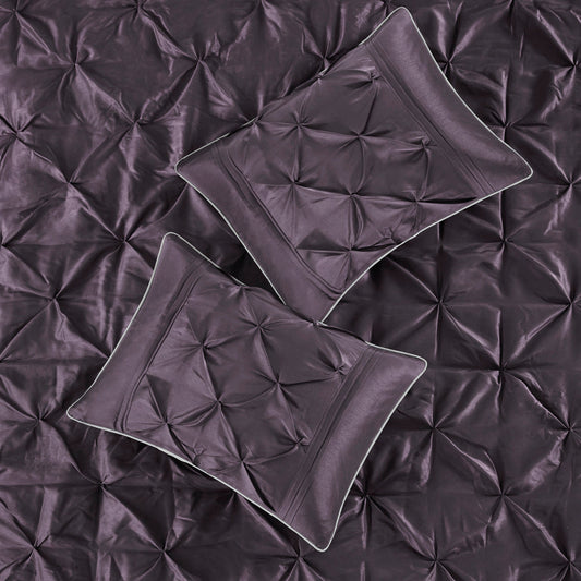 7 Piece Tufted Comforter Set Plum California King