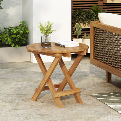 Patio Conversation Set, Outdoor Wood Conversation Seat (Set of 2)