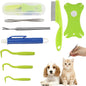 Tick Removal Tool 8 In 1 With Storage Box, Tick Tweezers, Flea Comb, Magnifying Glass, Dog Tick Remover Tool Tick Removal Kit Tick Removal Tool For Dogs Cats Pet Tick Comb