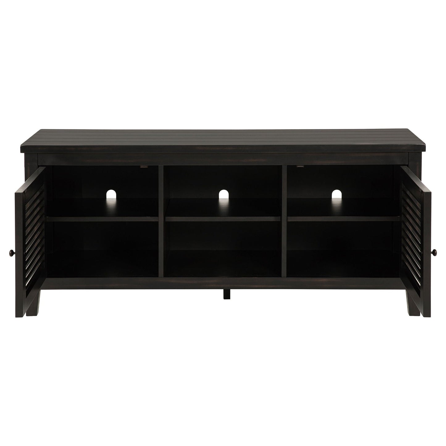 Sutter - 2 Door TV Stand With Mission Design - Dark Brown