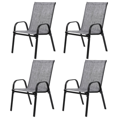 4 Piece Patio Chairs with Breathable Textilene Fabric