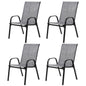 4 Piece Patio Chairs with Breathable Textilene Fabric