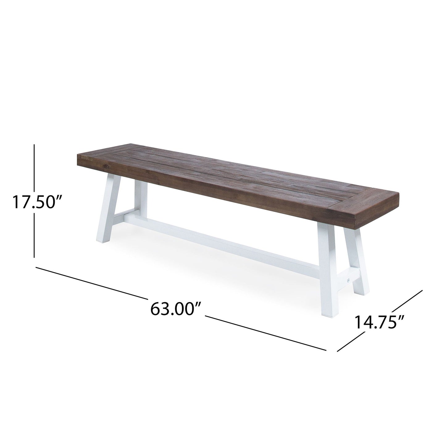 Tranquilizer Outdoor Acacia Wood Bench With Slat Panel Design