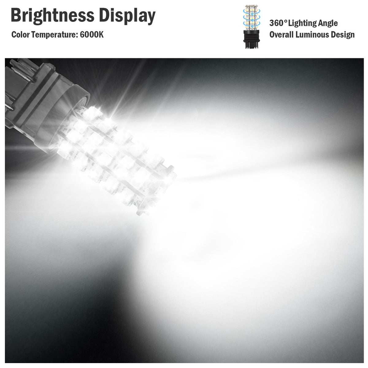 10Pcs/Kit LED Car Light Bulbs 760lm T25 3528SMD 6000K Pure White Auto Lamps Replacement for Dome Map Door Trunk Signal License Plate
