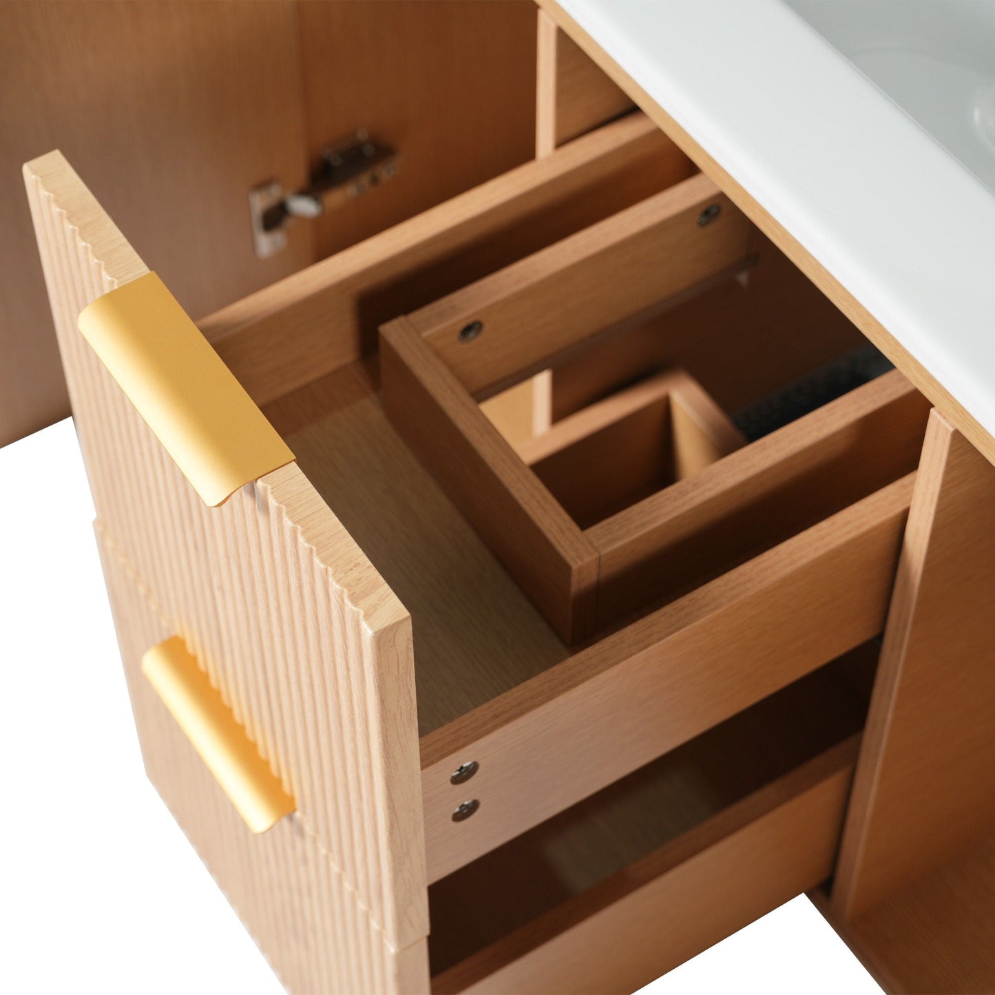 Modern Wall Mounted Bathroom Vanity, Soft Close Doors