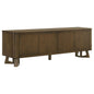 Trotter 71-inch 4-Door Wood TV Stand Media Console Brown