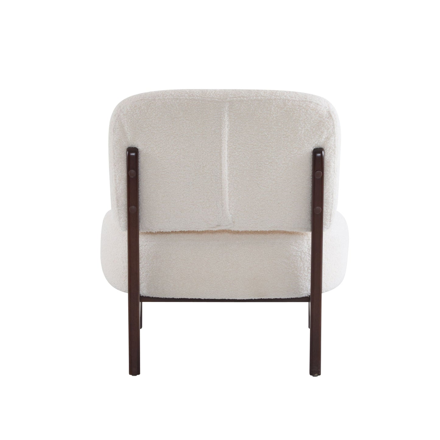 Modern Boucle Lounge Chair With Solid Wood Frame