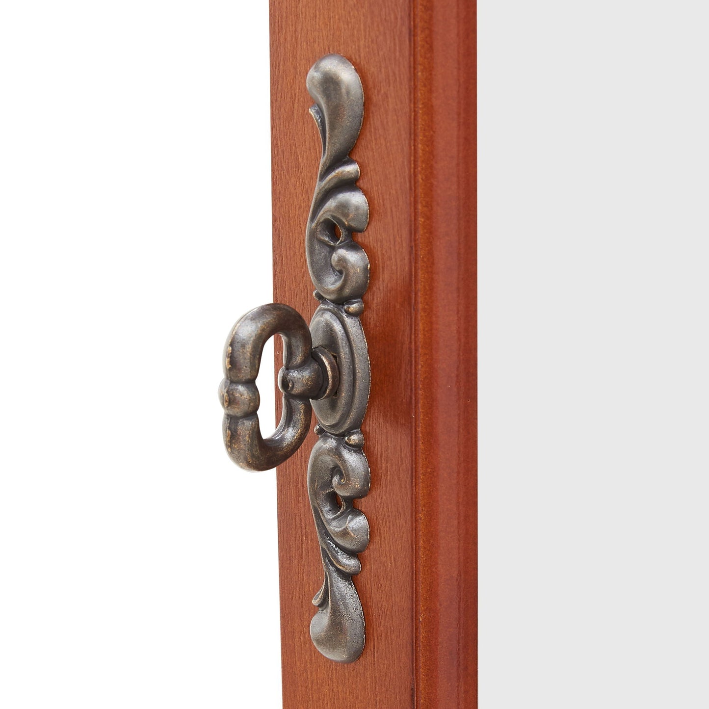 Corner Curio Cabinet With Lights, Adjustable Shelves, Mirrored Back - Walnut