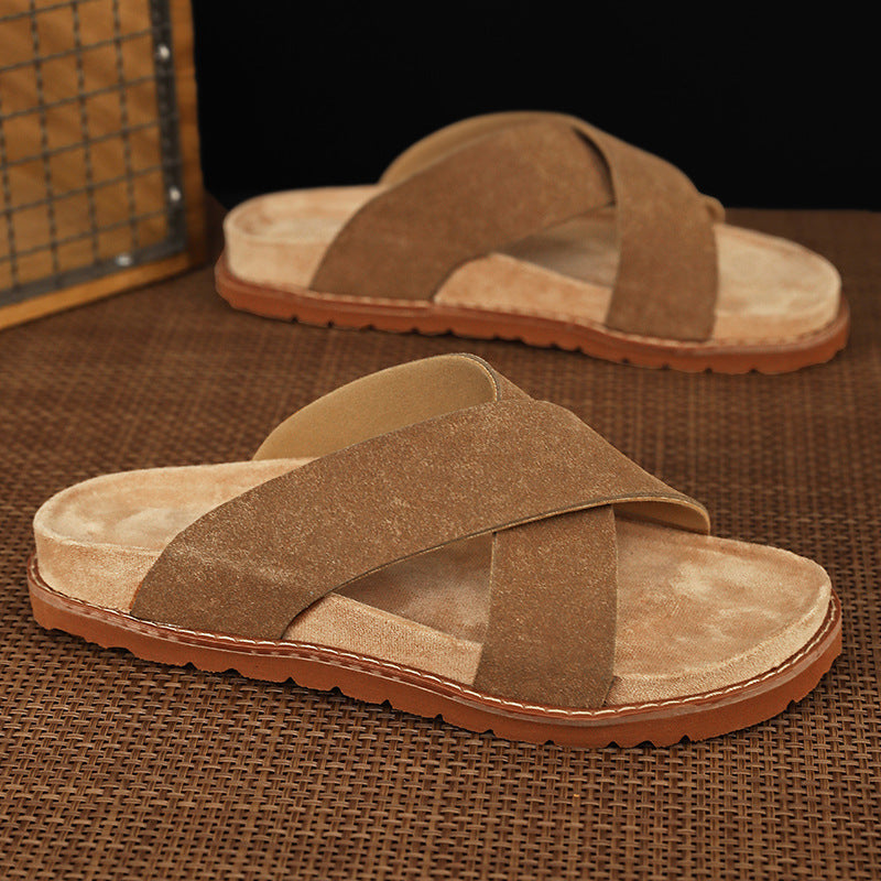 Mens High-end Non-slip Thick-soled Slide Sandals