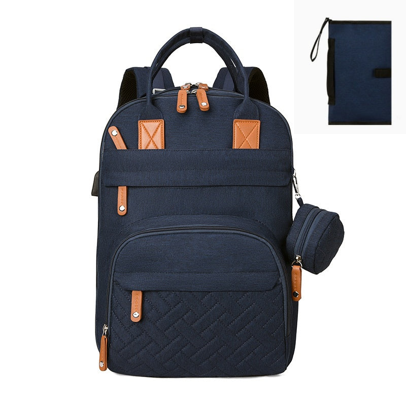 Multi-functional USB-charging Stroller Bag With Separate Dry And Wet Compartments