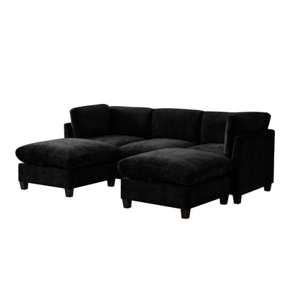 96.5" Sectional Couch for Living Room, Upholstered with Storage