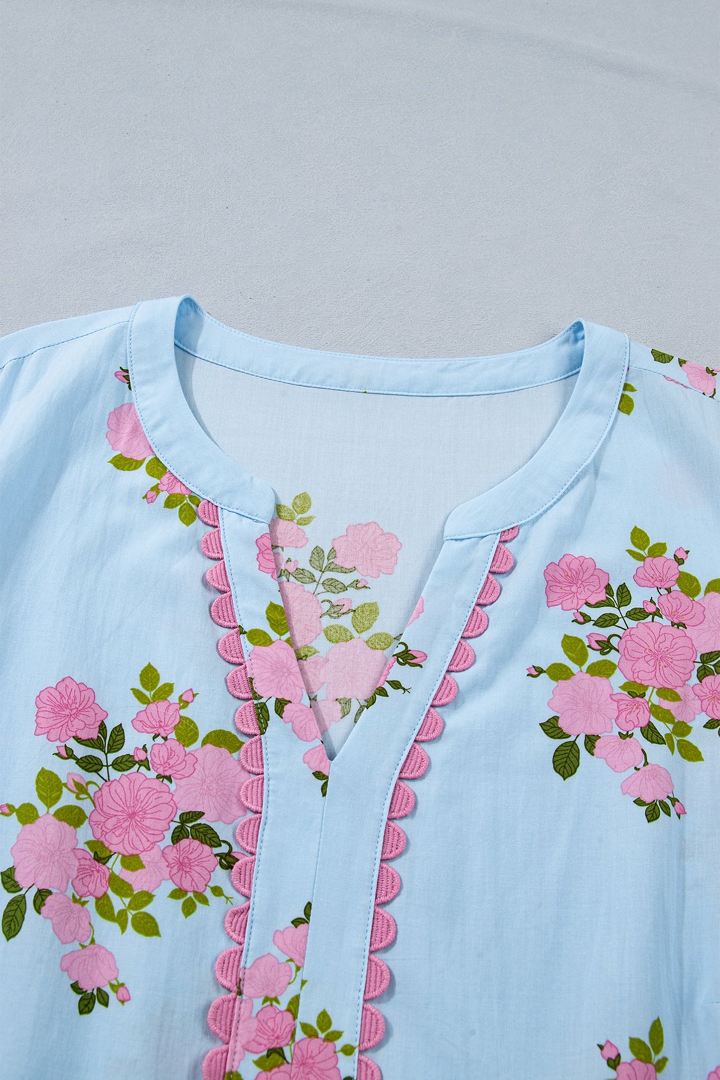 Lucy Print Scalloped Trim PLUS Dress