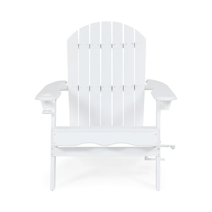 Zenithia Outdoor Foldable Adirondack Chair with 2 Cup Holders