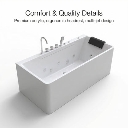 67-Inch Single-Person Luxury Whirlpool Bathtub