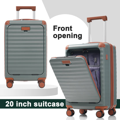 Deluxe 5-Piece Hard-Side Luggage Set with USB and TSA Locks