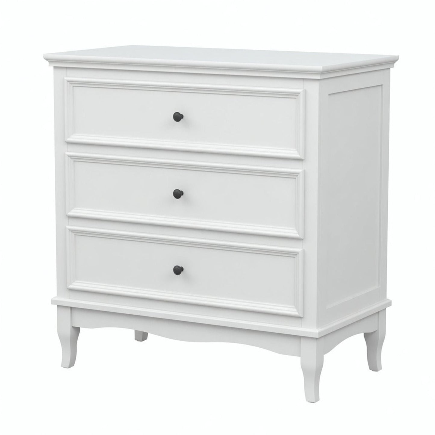 3 Drawer Dresser - White