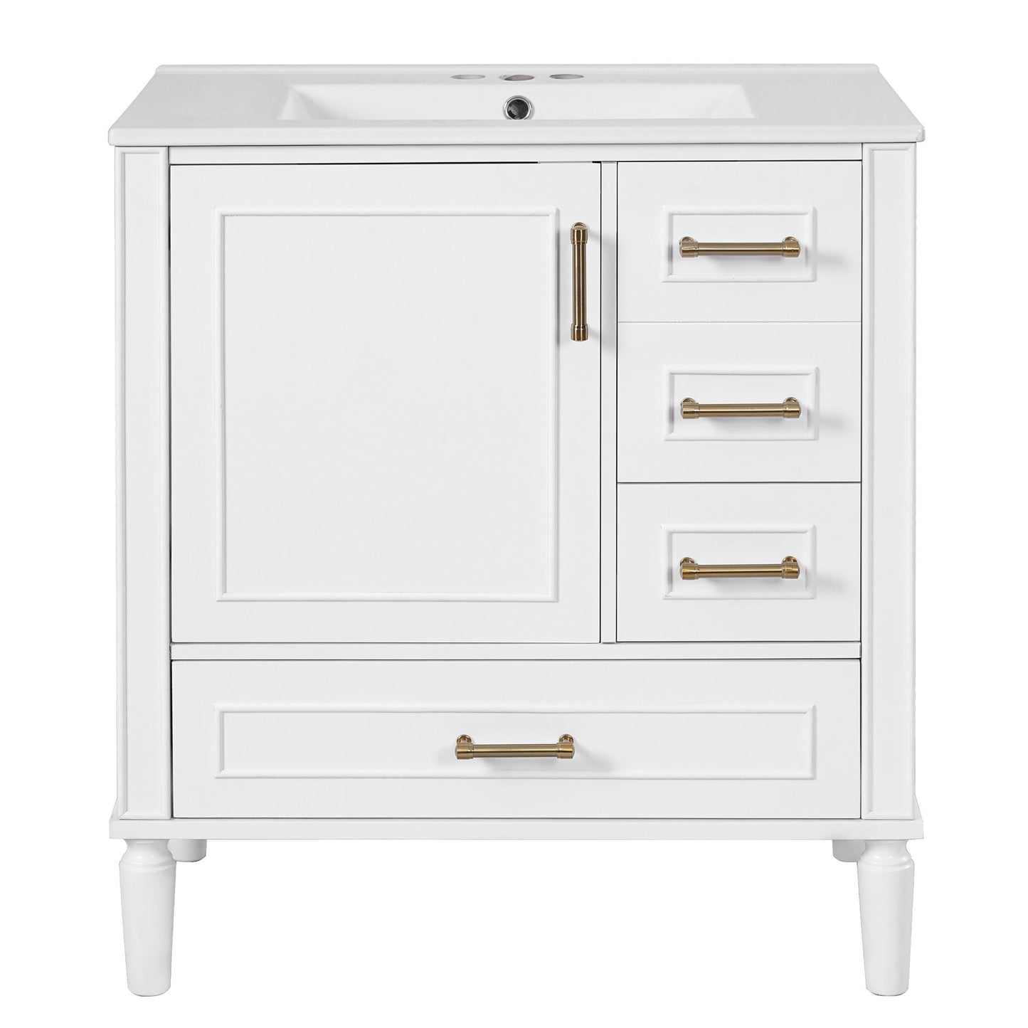 Traditional Bathroom Vanity Set With Soft Close Doors