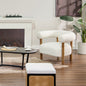 Fuji - Barrel Accent Arm Chair - Ivory White