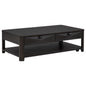 Marcelo Wood Coffee Table with 2 Drawers and Shelf Coffee