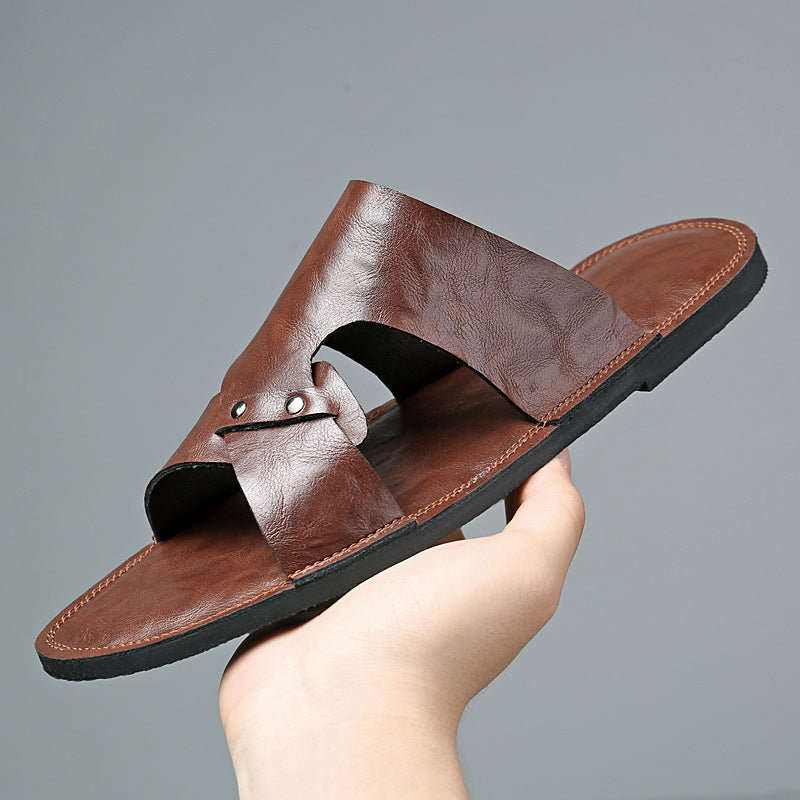 Mens European And American-style Vintage Beach Sandals