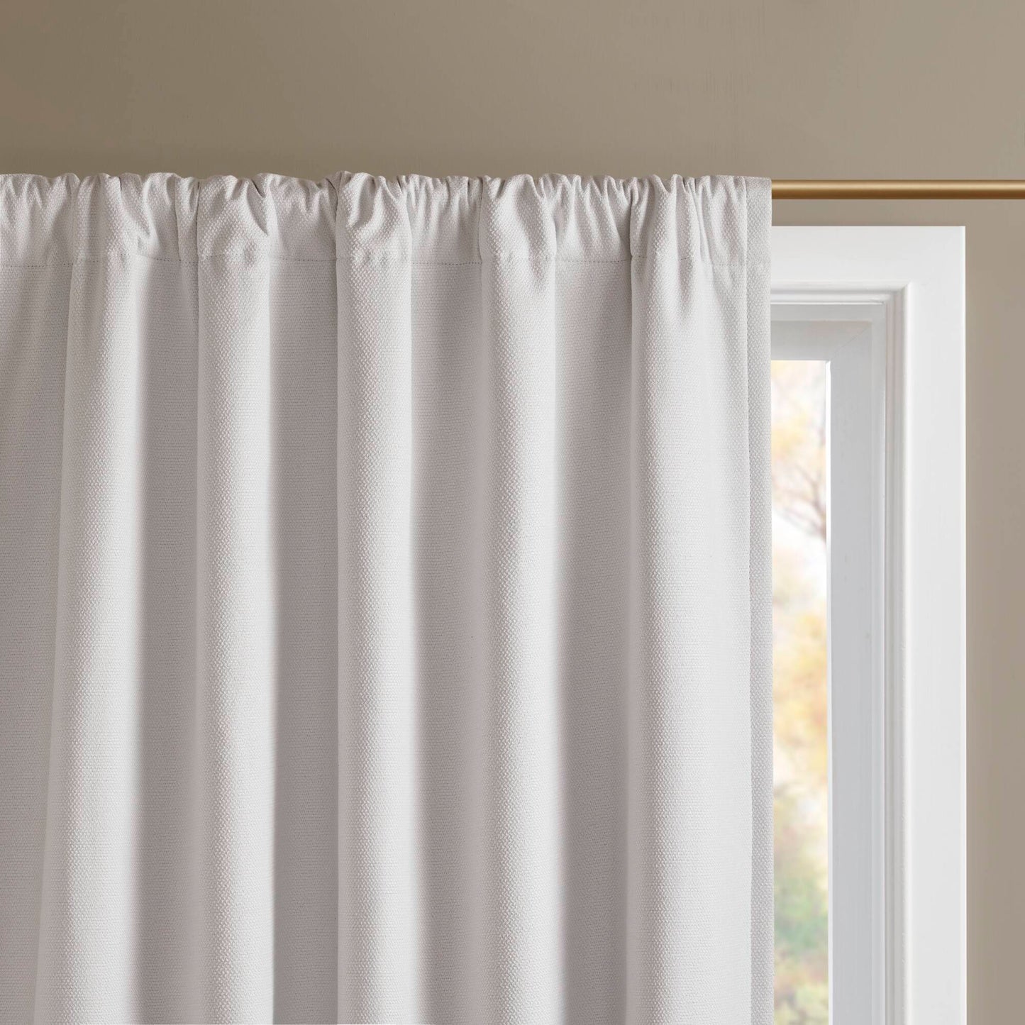 2-PK 52x84" Sound Blocking Total Blackout Curtain Panel Pair White